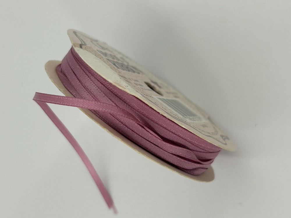 Offray Spool O’ Ribbon 1/8″ Mauve Pink 10 Yards 100% Polyester Trim Craft USA