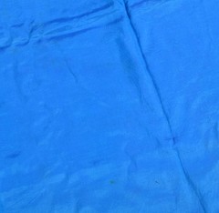 Sushila Vintage Turquoise Woven Sari Remnant Scrap Pure Silk 5YD Craft Fabric