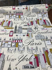 PK Lifestyles City Scape Fiesta Paris London New York Cotton Fabric By the Yard
