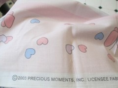 FABRIC NEW Precious Moments Quilt Panel Boy & Girl on a Swing; Pastels $10.95