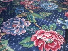 VTG~Chintz~Stanley King Studio VAT DYE~Screen Print~TEFLON Finish~56″ x 120″~