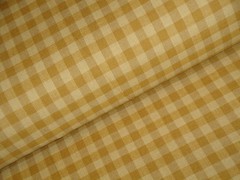 Dunroven House Dijon Check Homespun Fabric | Rustic Farmhouse Woven Fabric