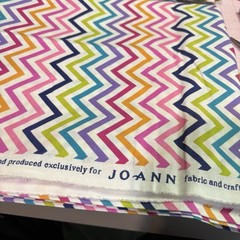 ⁠Joann Fabric Rainbow Chevron Zig Zag Multi Color Cotton Quilting Crafting 2 Yds
