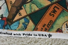 By 1/2 Yd, Vintage/Colorful Golf-Scene Patches Quilt Cotton/Kessler/Concord,V805