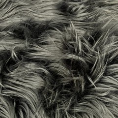 Eden DARK GREY Shaggy Long Pile Soft Faux Fur Fabric by the Yard