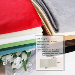 Velvet Fabric, 60” X 40” (150CM X 100CM) Soft Upholstery and Apparel Fabric, W