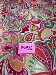 Bright Paisley Upholstery Fabric 19×36 ” Multi-Color Swirl Pattern Crafting Home