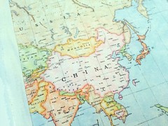 WORLD MAP 3 Fabric -Vintage Atlas Curtain Upholstery Cotton Material 55” wide