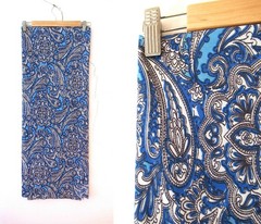 Vintage Paisley Nylon Fabric Double Width 186cm wide x 2.8 meters