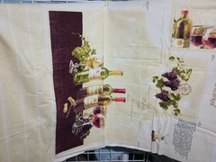 1 Panel “Uncorked” Cotton Apron Fabric