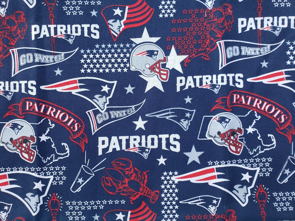 New England Patriots NFL Cotton Fabric Yardage & Remnants