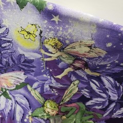 Sparkly Night Fairies Fabric Purple Cicely Mary Barker Michael Miller 1 Yard