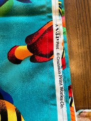 cotton print fabric. Bright ocean fish. VIP print. 42×36 inches hemmed.