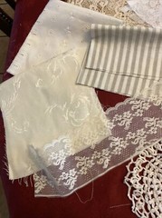 Vintage Doily, Rescued Textiles Lot, Junk Journal, Slow Stitch, Scrapbooking