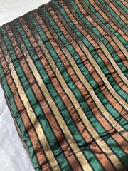 Vintage Fabric ~5 Yds Metallic Stripes (Black/Green/Gold/Copper) Costume/Craft