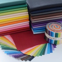 140cm Wide Cotton Small Polka Dot Fabric Dress Bag Quilting Tablecloth Craft