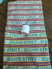 Sesame Street DIY Fabric 60×40 White Green