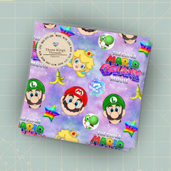 Super Mario Galaxy Movie DBP Print 1 Yard Fabric Seamless Design Approx 59×36