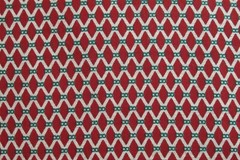 Fabric 100% Cotton YARDAGE Dark Red Diamonds with Cream Green Circles at points