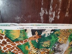 1 Yard JUNGLE ANIMALS themed fabric ~ NEW ~ lions, zebras, tigers, rhinos