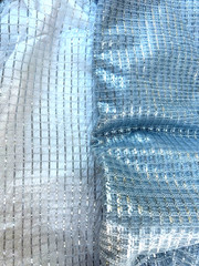 Silver Grey Metallic on mesh netting Fabric By the Yard 46″ Wide