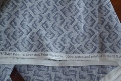 By 1/2 Yd, Gray Print on Gray Quilt Cotton, Cranston/VIP, N571