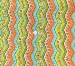Tree Huggers Chevron Nature Outdoor Print Fabric by Studio E, BTHY, Outdoor