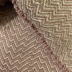Upholstery Fabric 1 1/2 Yards Cream Plum Color 36″ Wide Vintage