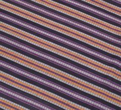 Sushila Vintage Purple Temple Border Scrap Saree Pure Cotton Woven Sari Fabric