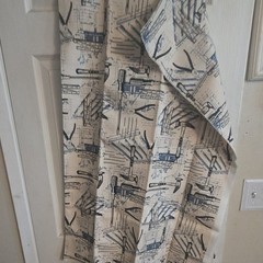 Joann Tools Pattern Printed Fabric Beige/Blue/Black 46-59″ Wide
