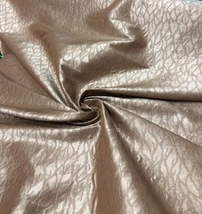 Silk Jacquard Brocade Fabric: Goldfish Beige Leaf Design – 54″ Wide