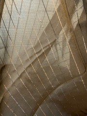 Black Sheer Metallic Pinstripe Fabric 2 Yards x 55” Wide Lightweight Shimmer