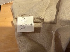 BEIGE Tweed FABRIC 46″ X 2 FULL YARDS+