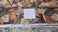 Hoffman International Pheasant Hill Repeating Leaves Fabric Fall Color 3 Yd