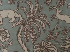Brunschwig & Fils Les Animaux Warp Print Fabric Remnant 24″x24″