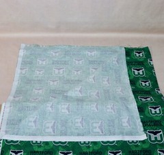 Hartford Whalers ~ Logo On Logo Pattern NHL Cotton Fabric 1/4 Yard 9” X 44”