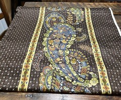Vtg Spectrum Trend Drapery Fabric Vat Colors Org Screen Print 5.5 Yards 48” Wide