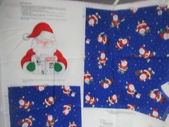 “SPORTY SANTA SHORTS” & SHIRT APPLIQUE FABRIC PANEL Cut and Sew CRANSTON NEW