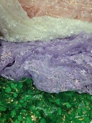3D Flower Floral Embroidered Lace Emerald Green Fabric By Yard Prom Quinceañera