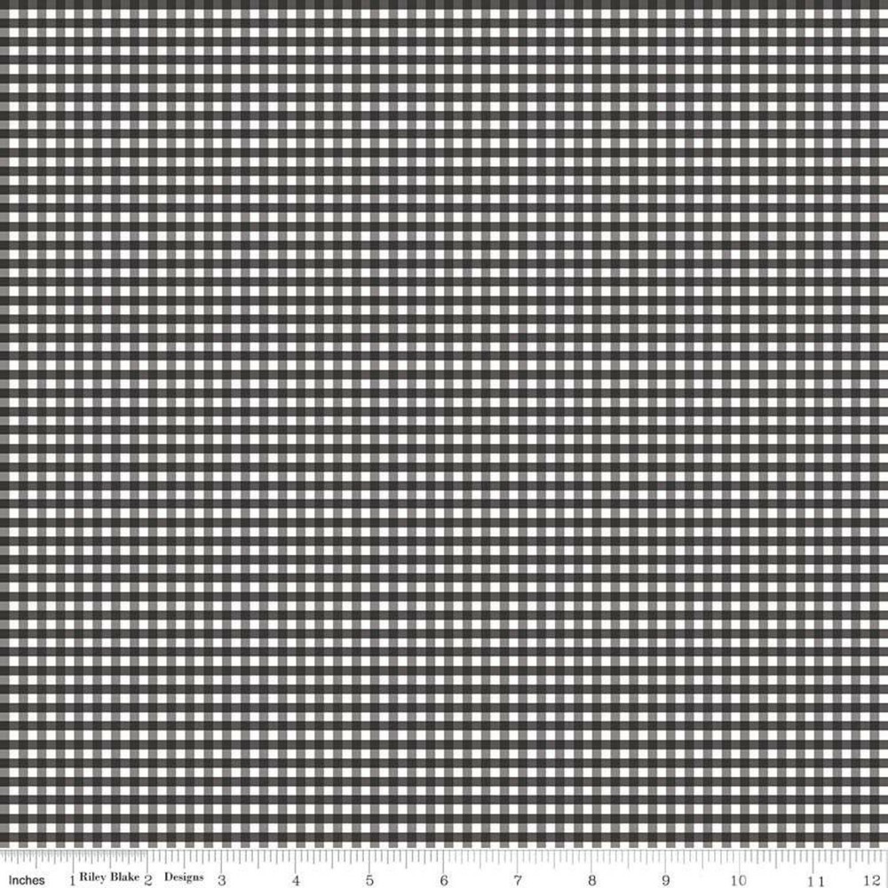 Fat Quarter Riley Blake Small Gingham 1/8″ Check Black Cotton Quilting Fabric