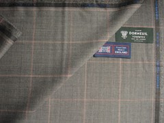 DORMEUIL 95% WOOL + 5% CASHMERE “VINTAGE” SUITING FABRIC “cashmere TOWNTX”-3.5 m