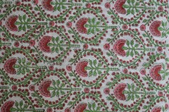 Hand Block Printed Fabric 100%Cotton 4 Yard NO TARRIF CHARGES 100%✅ ZK_133