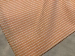 Seersucker 100% Cotton Easy To Care Four (4) Yards Orange / White