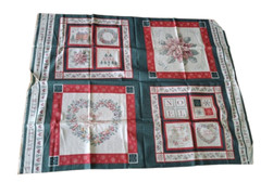 Faye Burgos Marcus Brothers Fabric Panel, Cut & Sew Christmas Quilt Block
