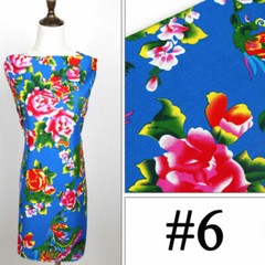 1M Flower Print Cotton Fabrics for Clothes Bedding DIY Chinese Ethnic Style SPW