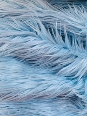 Eden LIGHT BLUE Shaggy Long Pile Soft Faux Fur Fabric by the Yard