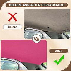 60”W Pre-Cut Automotive Suede Headliner Fabric w/ Foam Back Car DIY Replacement