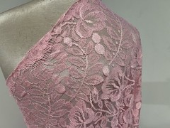 5 Yard Pink Lace Fabric 45” Width