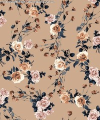 Crepe Techno Printed Rima Floral Fabric – Stretch Crepe for Prom Dress Fabric