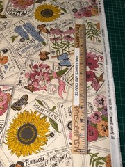 MODA My Secret Garden 100% cotton fabric by yard 36×44 20981 11 Garden Seed imag